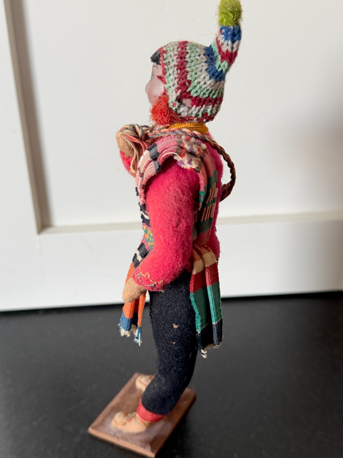 Vintage Peruvian Folk Art Dolls Pair Handcrafted Andean Highland Textile Figures