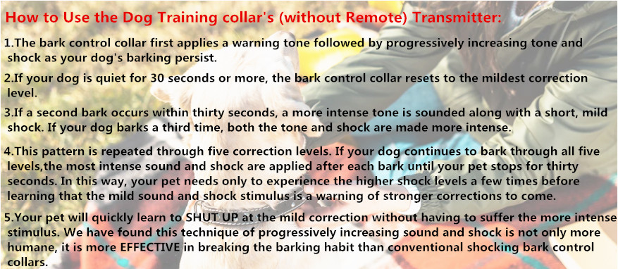 Dog Pet Electric Shock Training Collar Waterproof Rechargeable Remote 330Yard