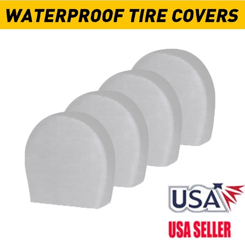 4P 30"-32" Waterproof Tire Covers Wheel&Tyre RV Trailer Camper Sun Protector -