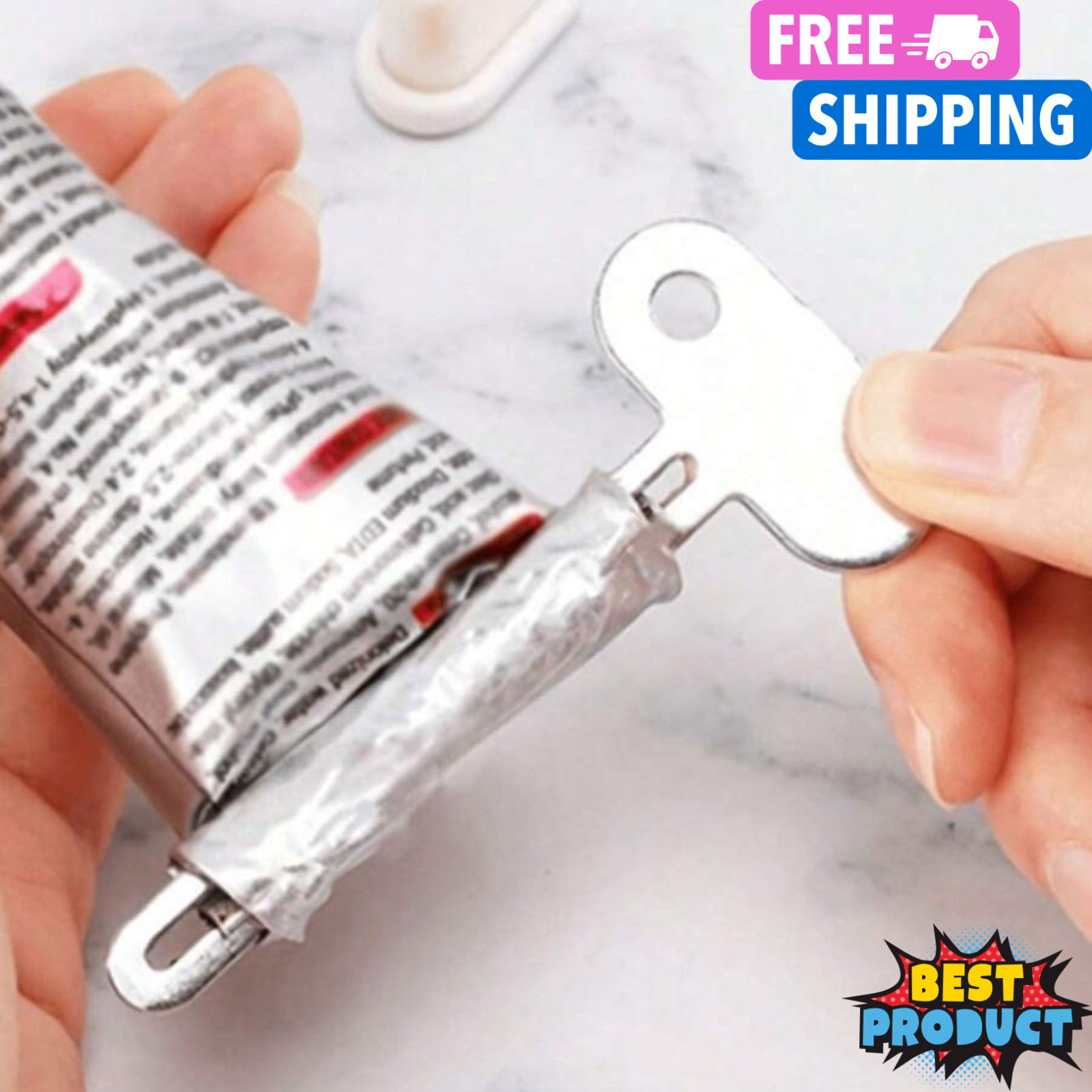 Toothpaste Tube Squeezer Stainless Steel Rolling Cream Tube Manual Dispenser