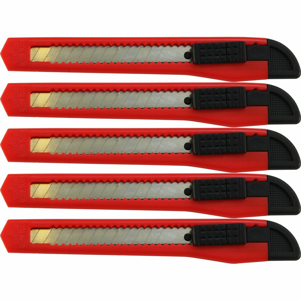10 Bulk Box Cutter Hobby Retractable Utility Knife with Strong Snap off Blades