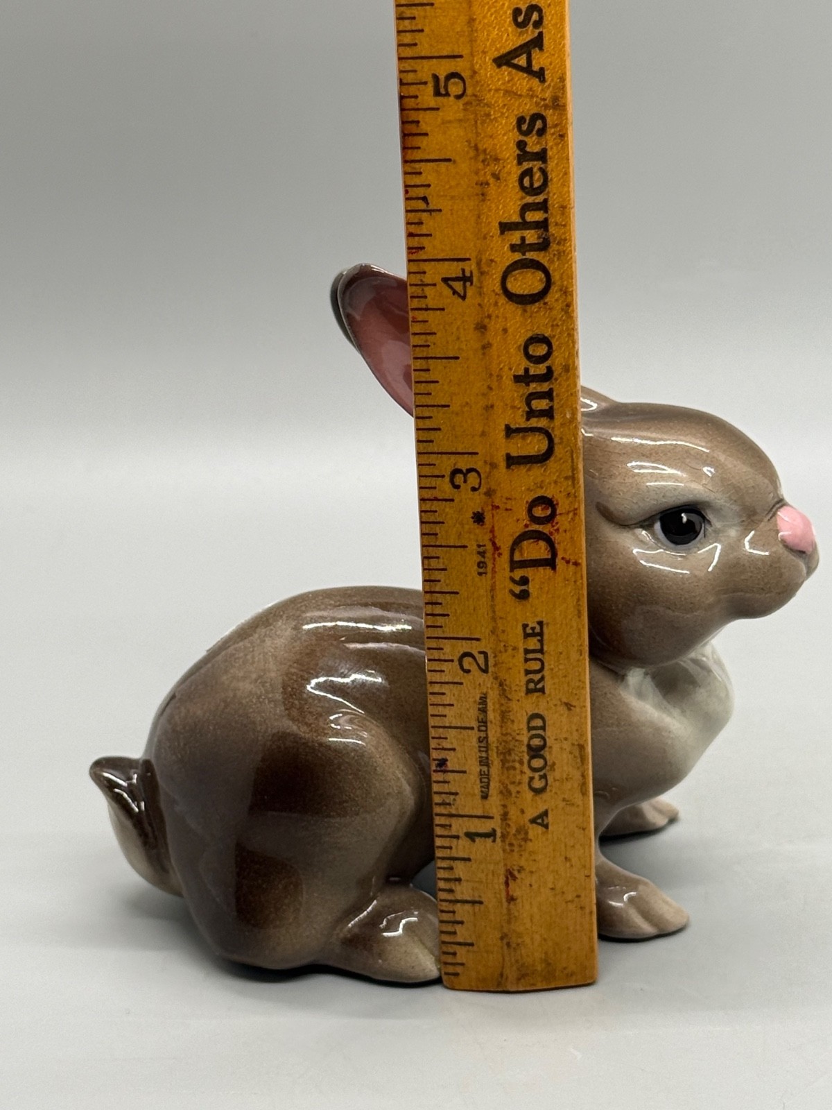 Vintage Hagen Renaker Glossy Brown Molly Rabbit