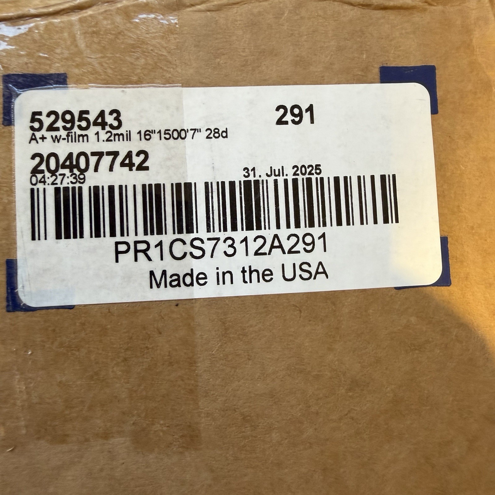 STOROPACK AIRplus Air Pillow Film Sz 16" x 1500' 529543 1.2ml A+ NEW FREE SHIP