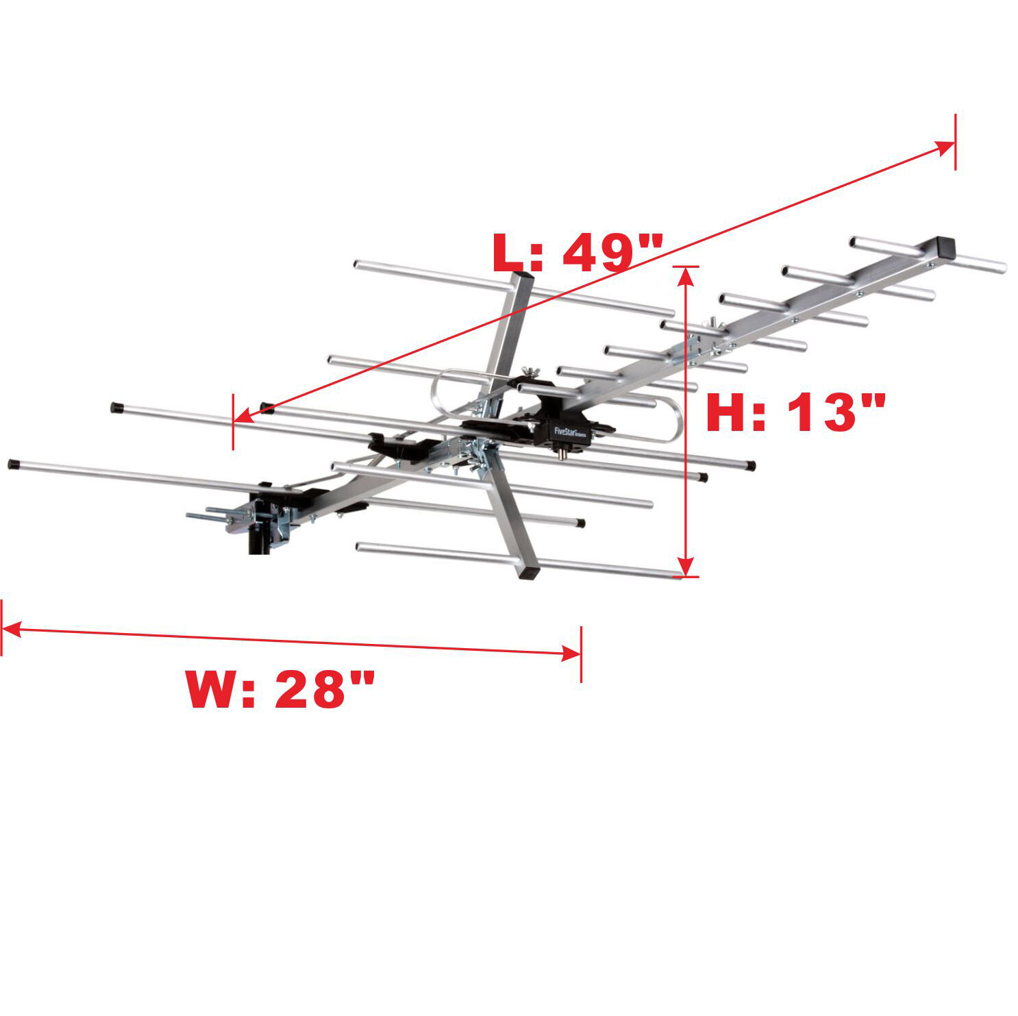Ultra HD Yagi HDTV Antenna 300 Mile for Strong UHF VHF FM Digital Signals