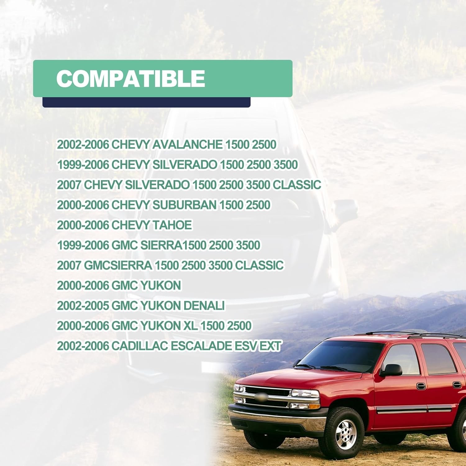 Exterior Door Handle Front Left & Right for 1999-2007 Chevy Silverado GMC Sierra