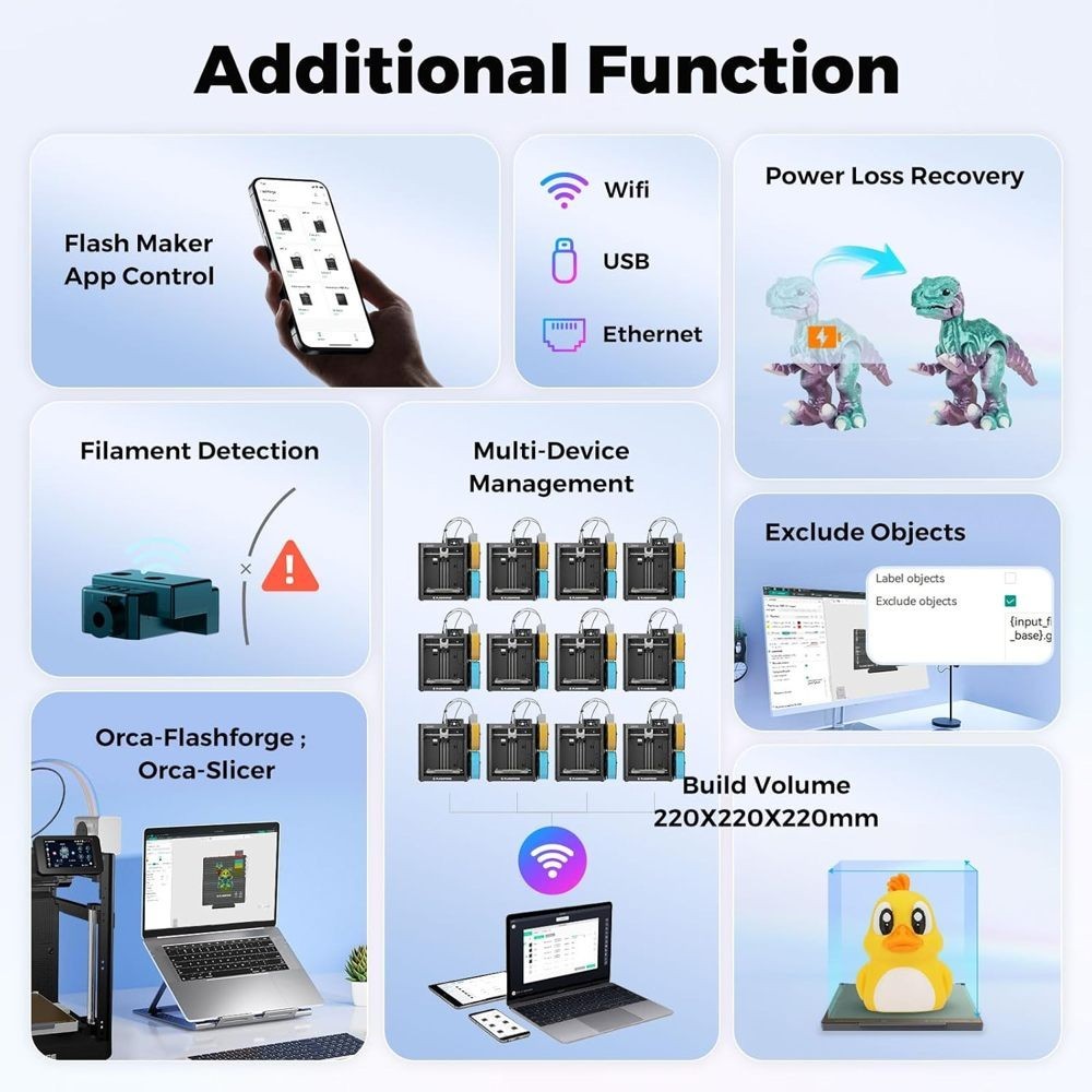 FLASHFORGE 3D Printer AD5X Upgraded 4 Color Printing IFS Intelligent Filament