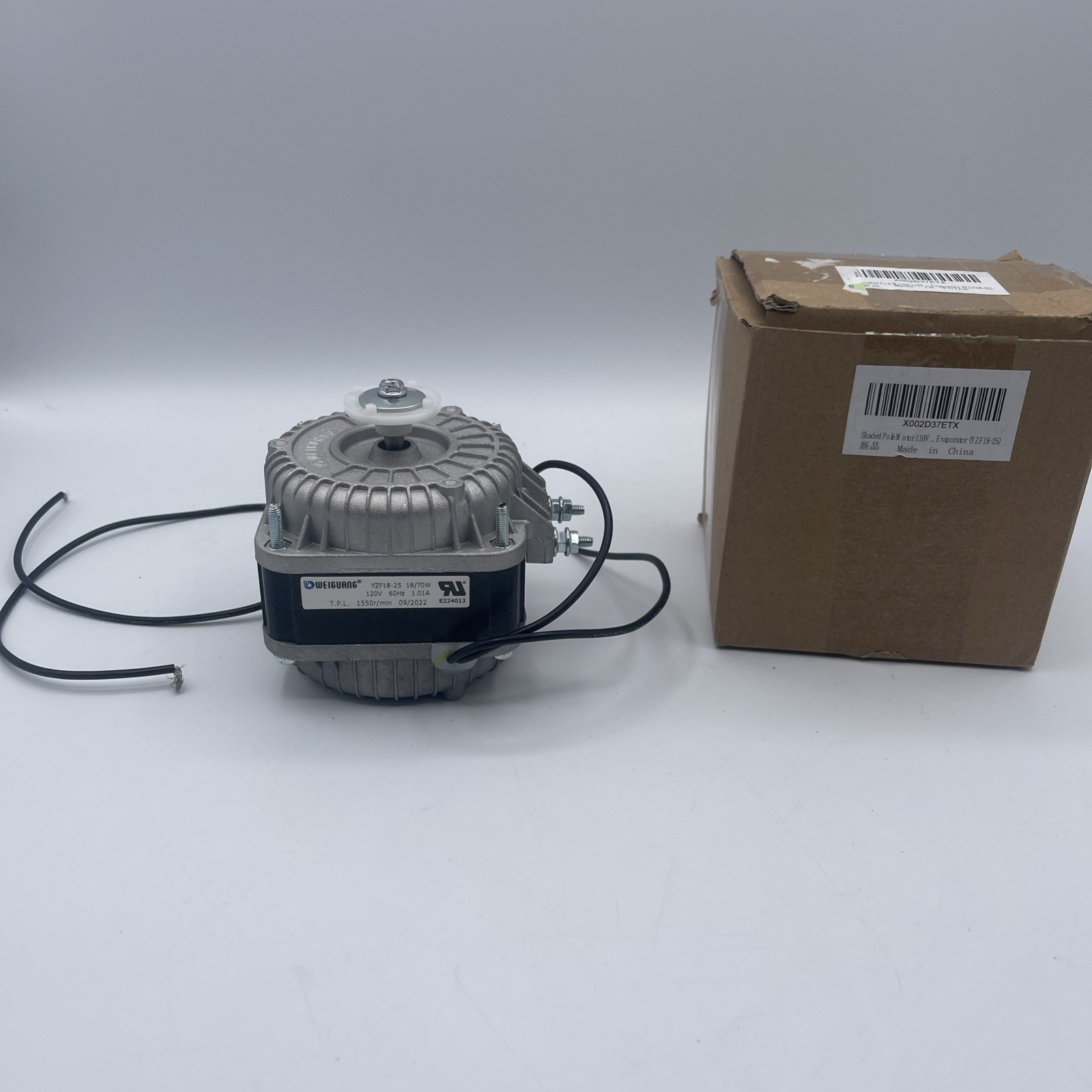 Condenser Fan Motor Part#YZF18-25 18/70W 120V 60Hz 1.01A 1550 r/min