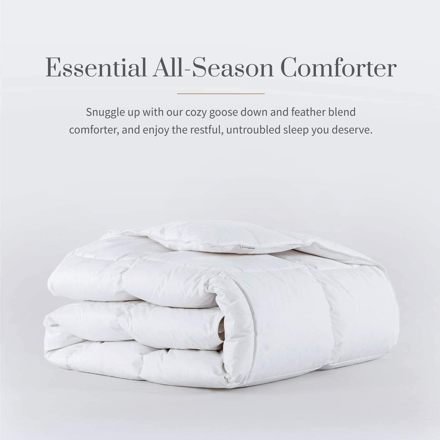 Everspread Essential Goose Down Comforter Duvet Insert, Lightweight,Cotton Shell