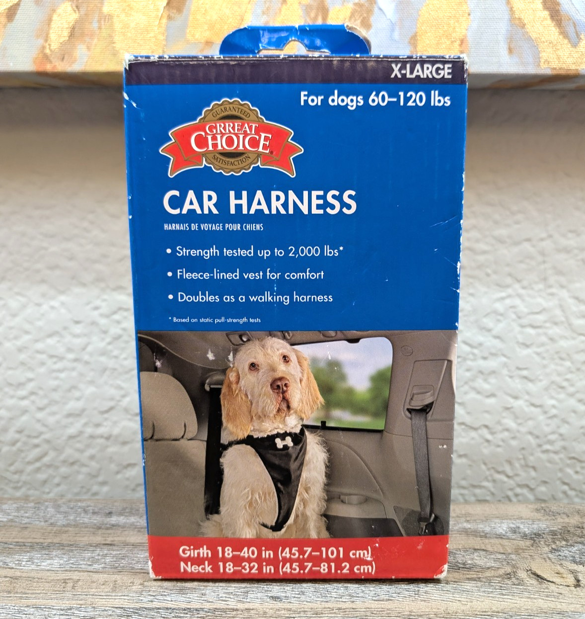 Dog Car Harness XL 60-120 lbs Grreat Choice Travel Safety Vest New in Box