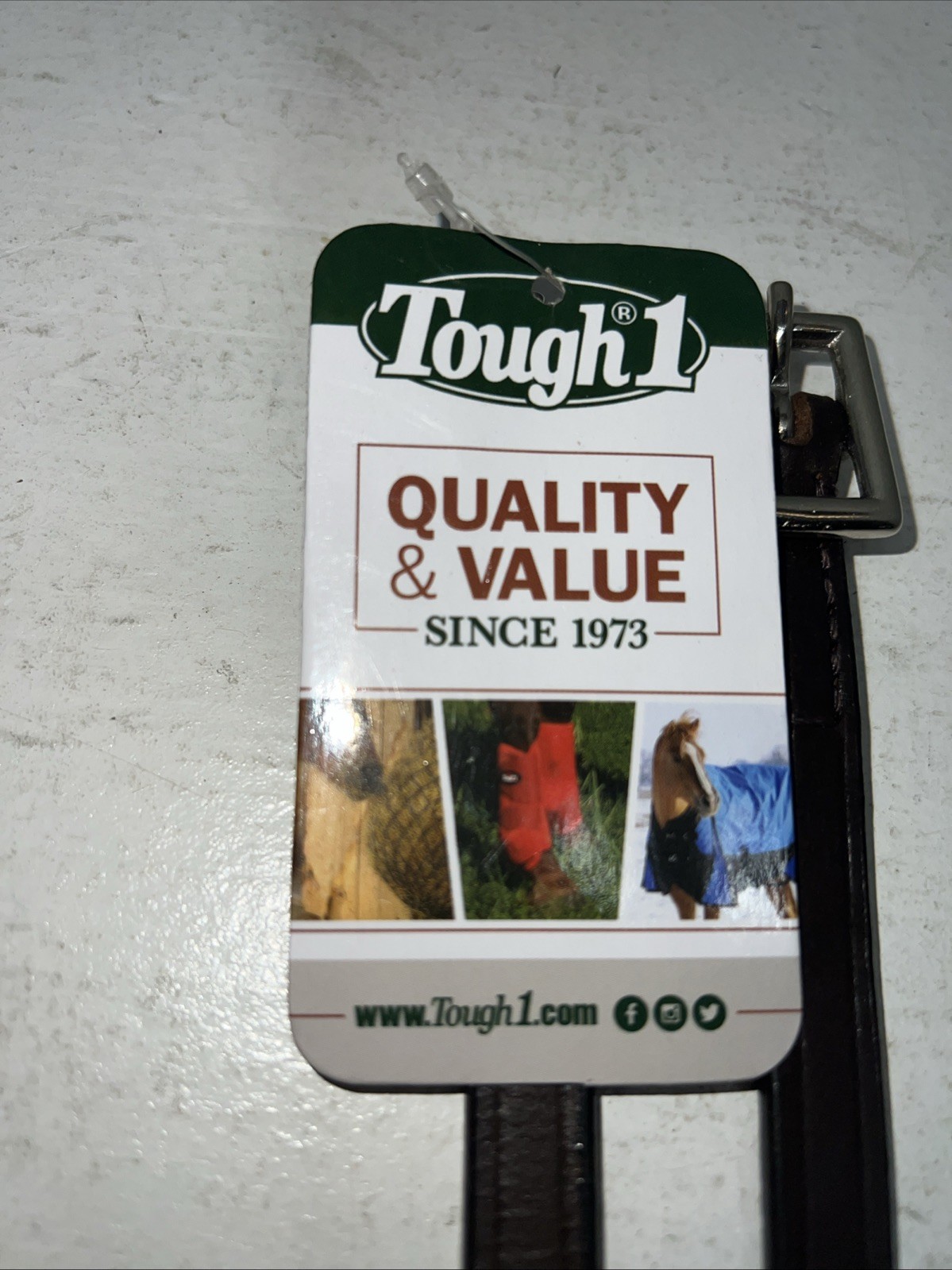 New Tough 1 Dark Oil Leather Straight Stirrup Hobble Strap #56-1132 FF-24