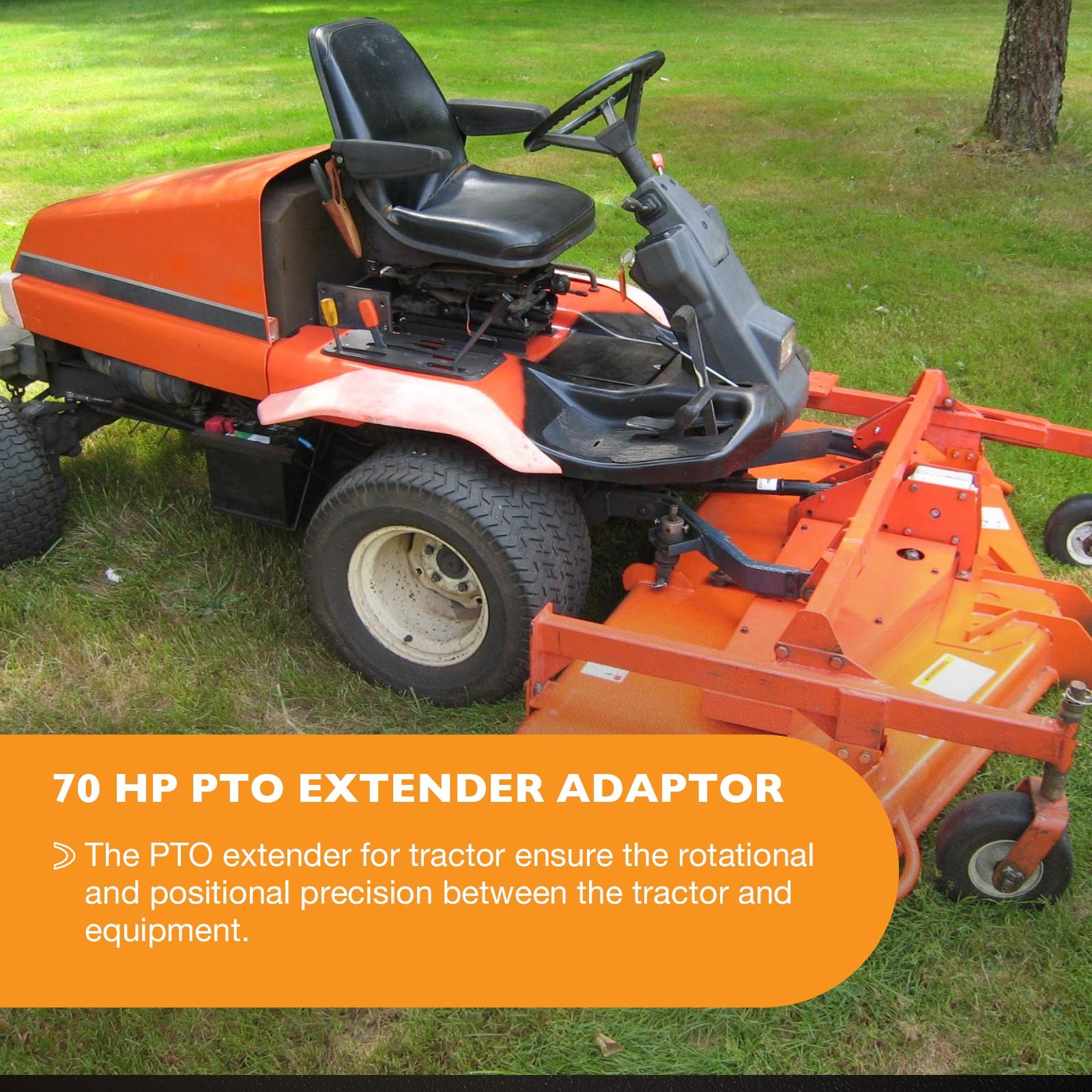 PTO Extender Adaptor Male 6 & 1-3/8" Female 21 & 1-3/8" Spline Fit 70HP Engine