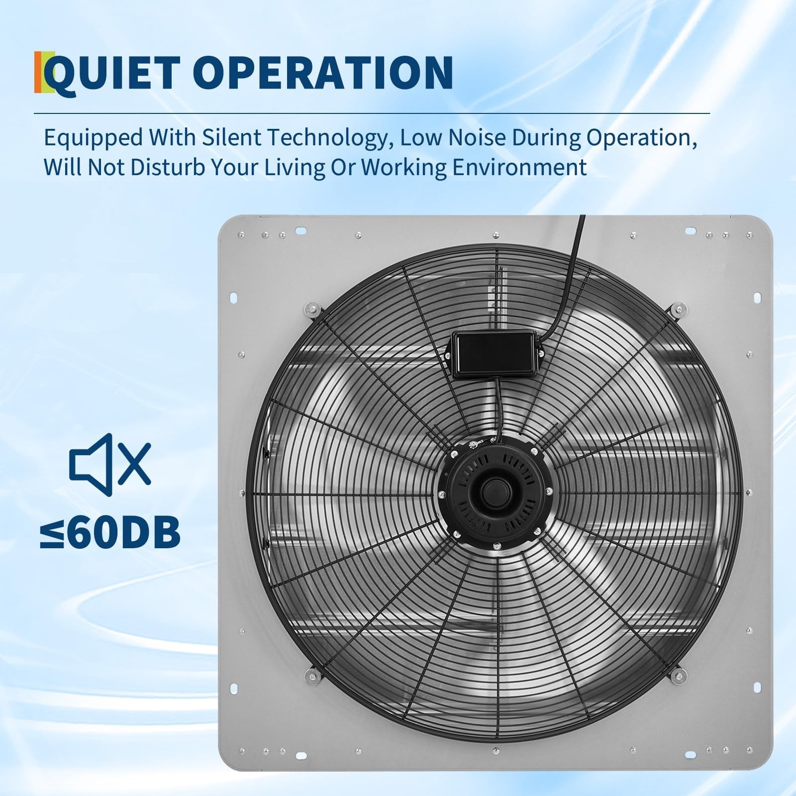 20 Inch Auto Shutter Exhaust Fan 3500 CFM Industrial Wall Mounted