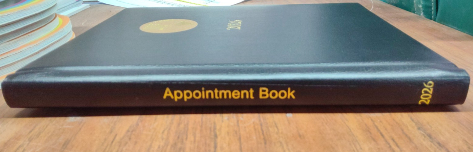 Amex Black Leather Executive Appointment 2026 Planner Book