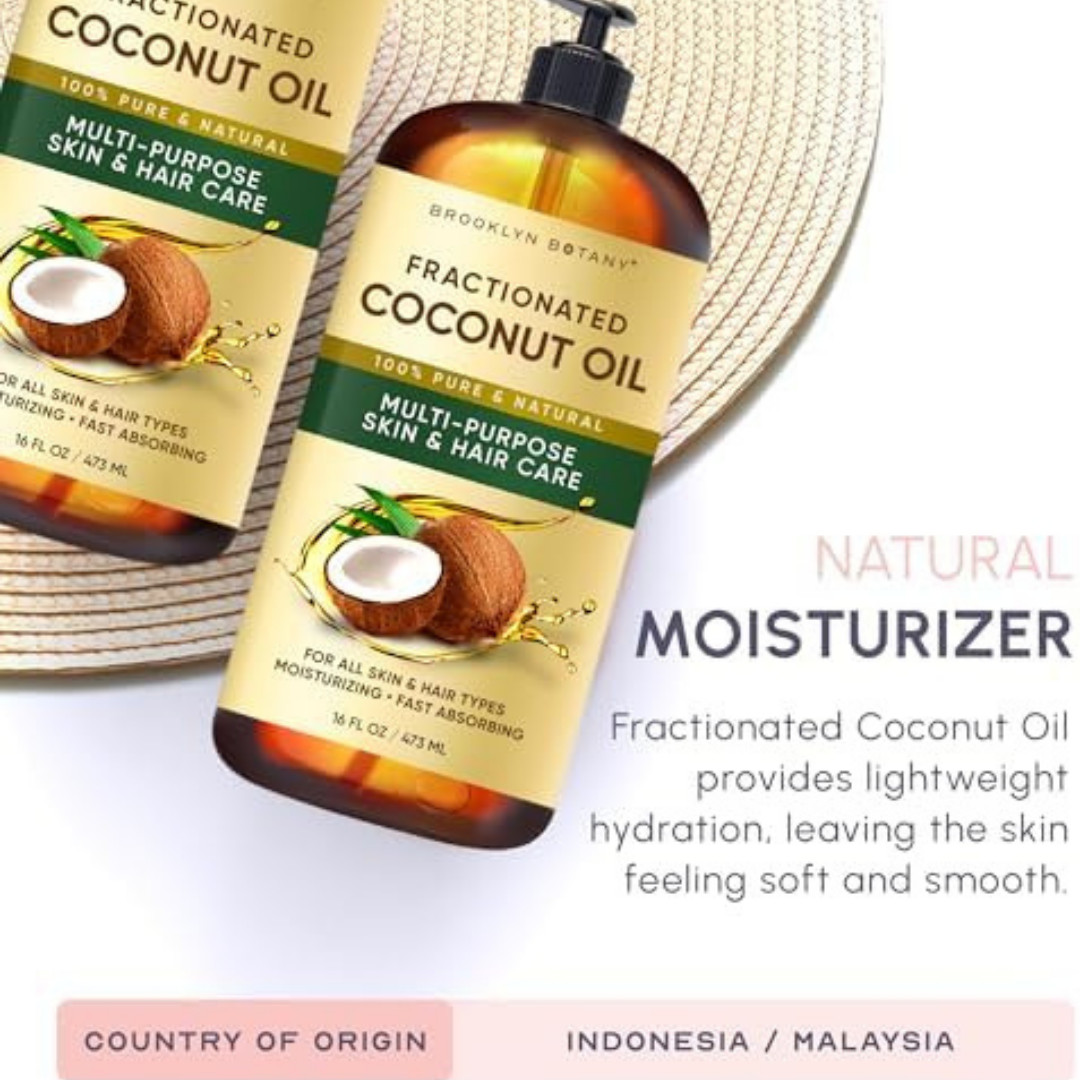 Fractionated Coconut Oil 16oz 100% Pure Carrier Oil for Skin & Hair.