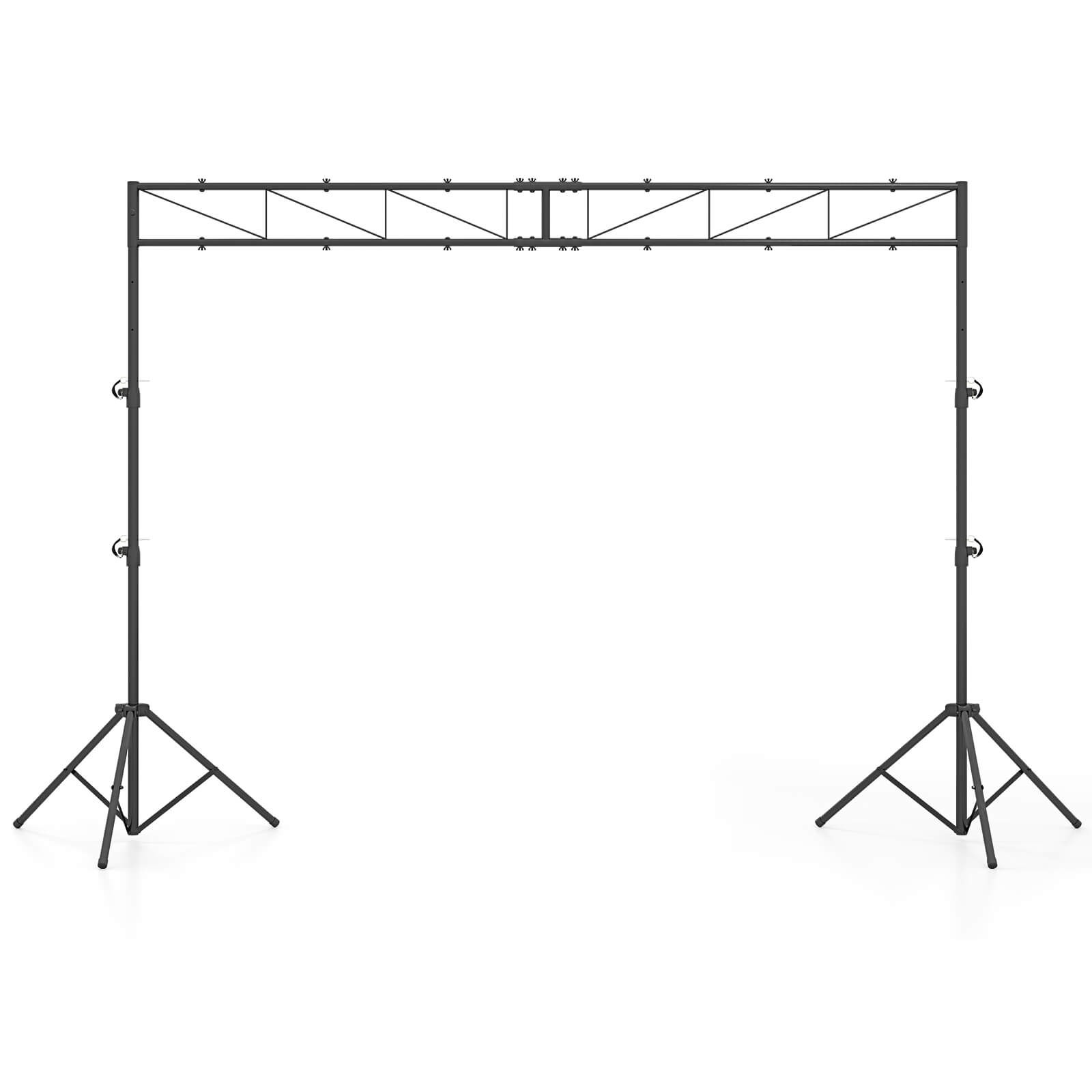 Portable Lighting Truss System w/2 Folding Tripods, 12 Mounting Points for Bands