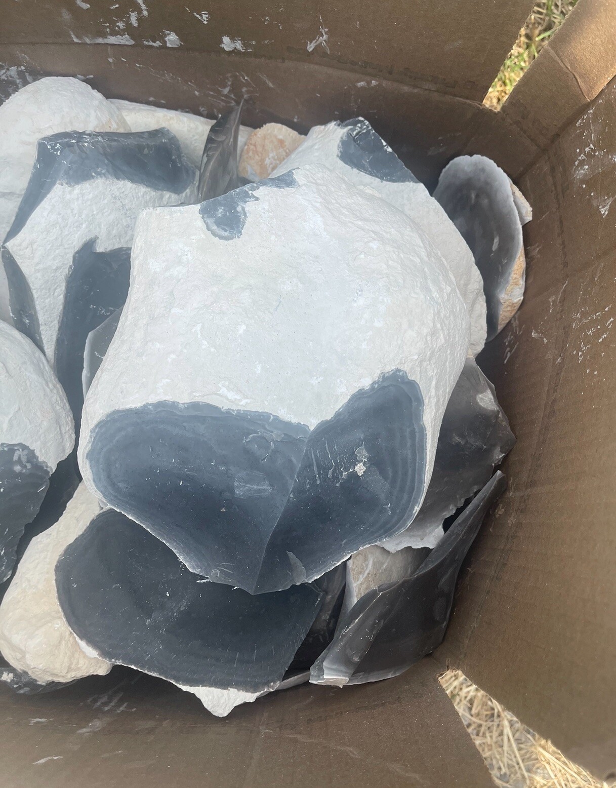 10 Pounds Of High Quality Blue Georgetown Flint (Whole Rock)Flint Knapping