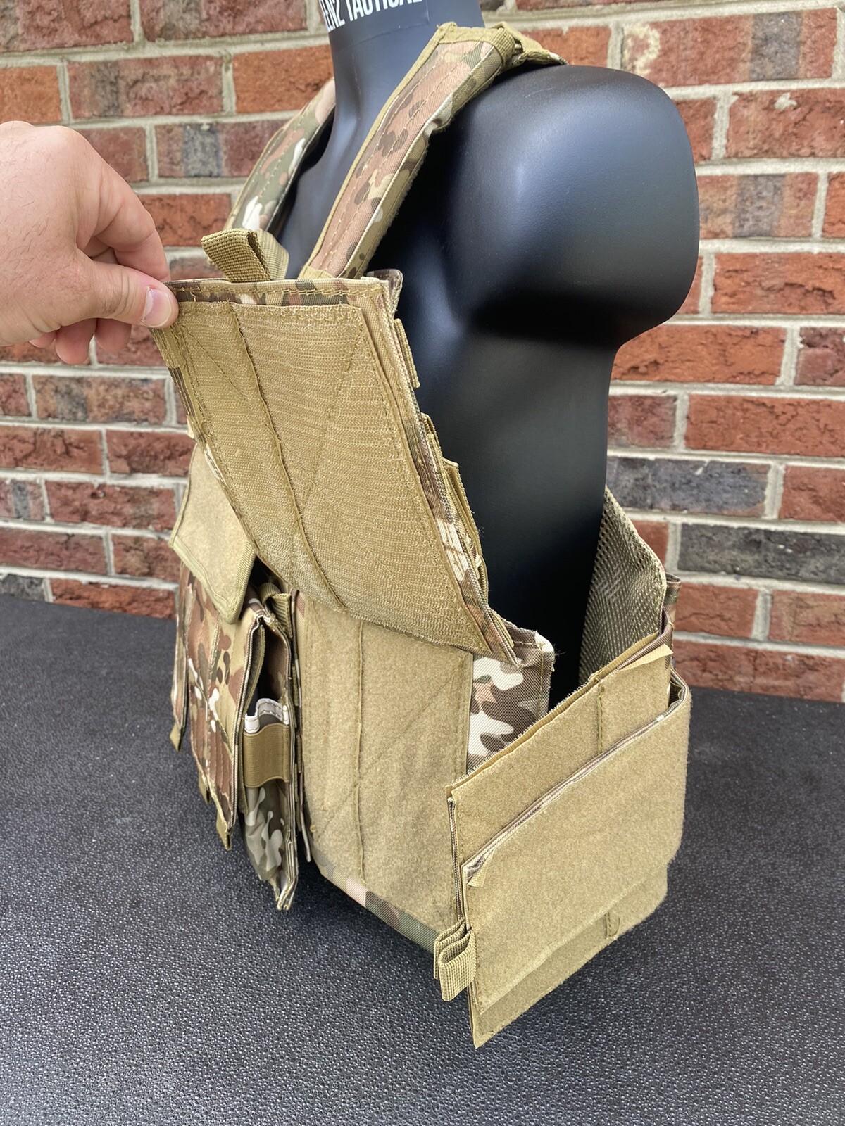 OCP Multicam Tactical Vest Plate Carrier Woodland- Adjustable. Pouches Included
