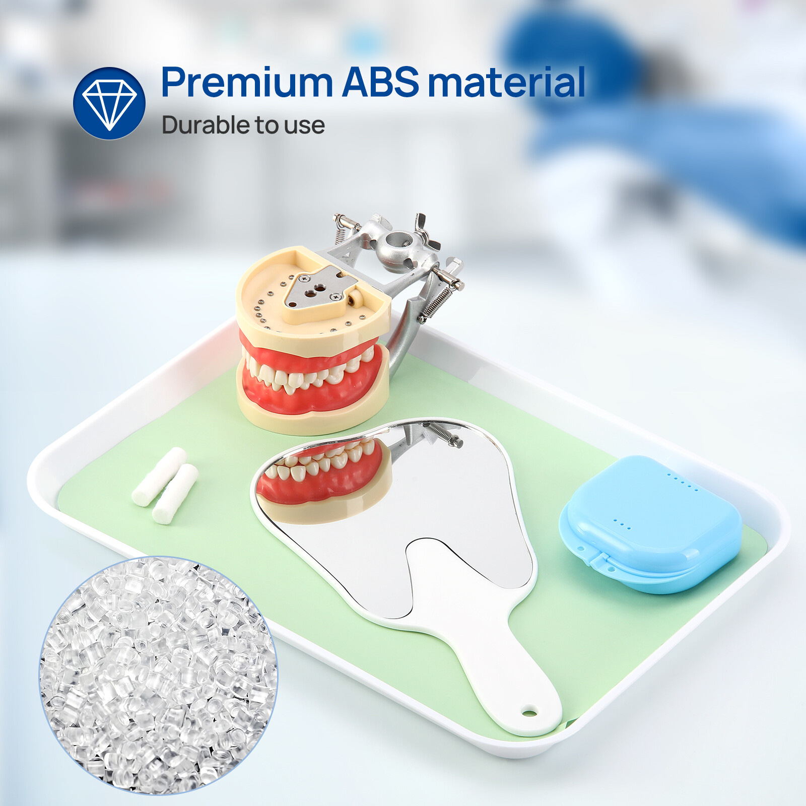 JMU Dental Mirror Tooth Shaped Hand Held Mirror Tooth Inspection Instrument