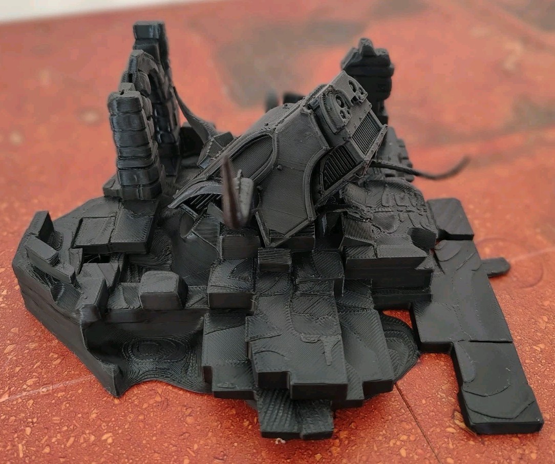 Warhound Titan Wreck Perfect Warhammer Terrain Ruin Objective Marker