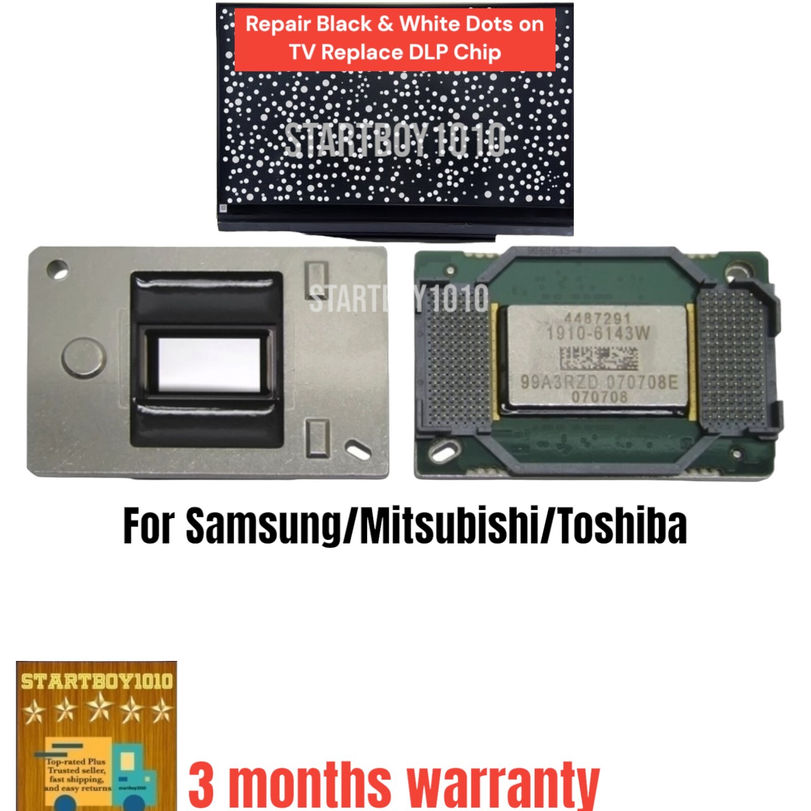 Mitsubishi DLP Chip 1910-6143W WD-73737 WD-65737 WD-65736 WD-73735 65HM167
