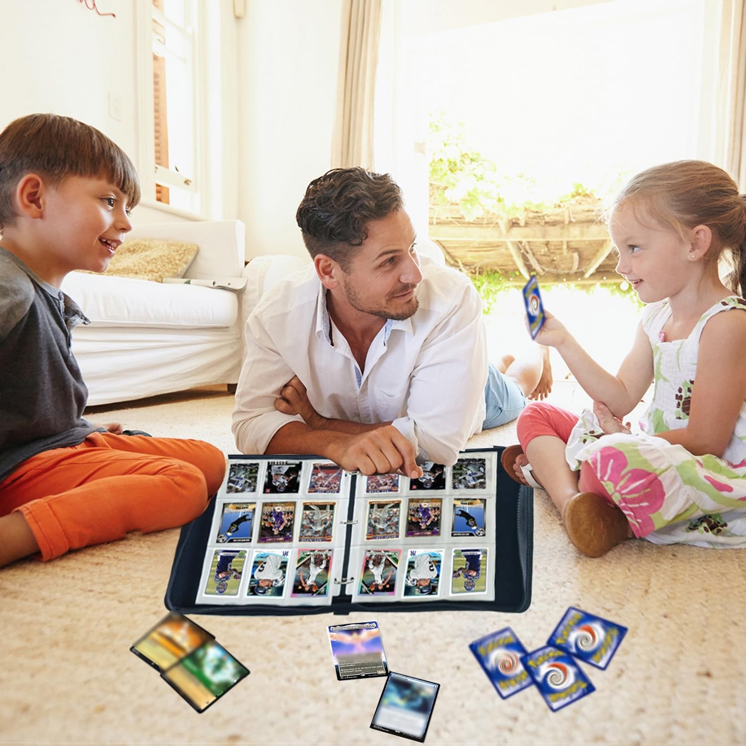 900-Pocket Trading Card Binder - 9-Pocket Pages, Zip Closure, 50 Sleeves