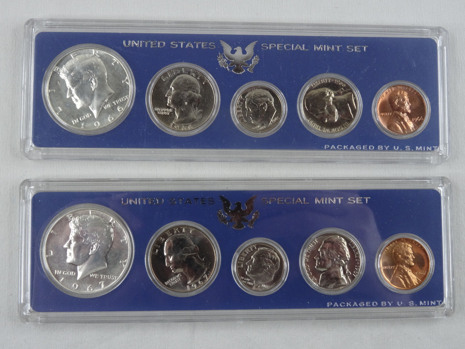 1965 1966 1967 SMS US Mint Sets Special Mint Sets 15 Coins OGP