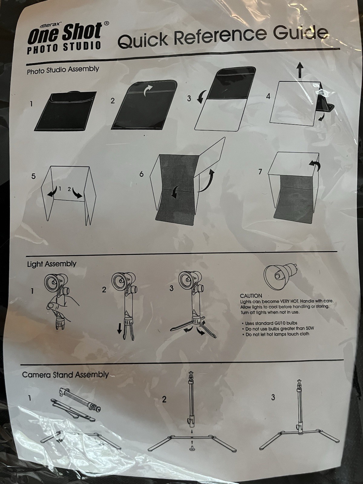 Merax One Shot Photo Studio Light Box With Two Lights Backgrounds New Open Pkg