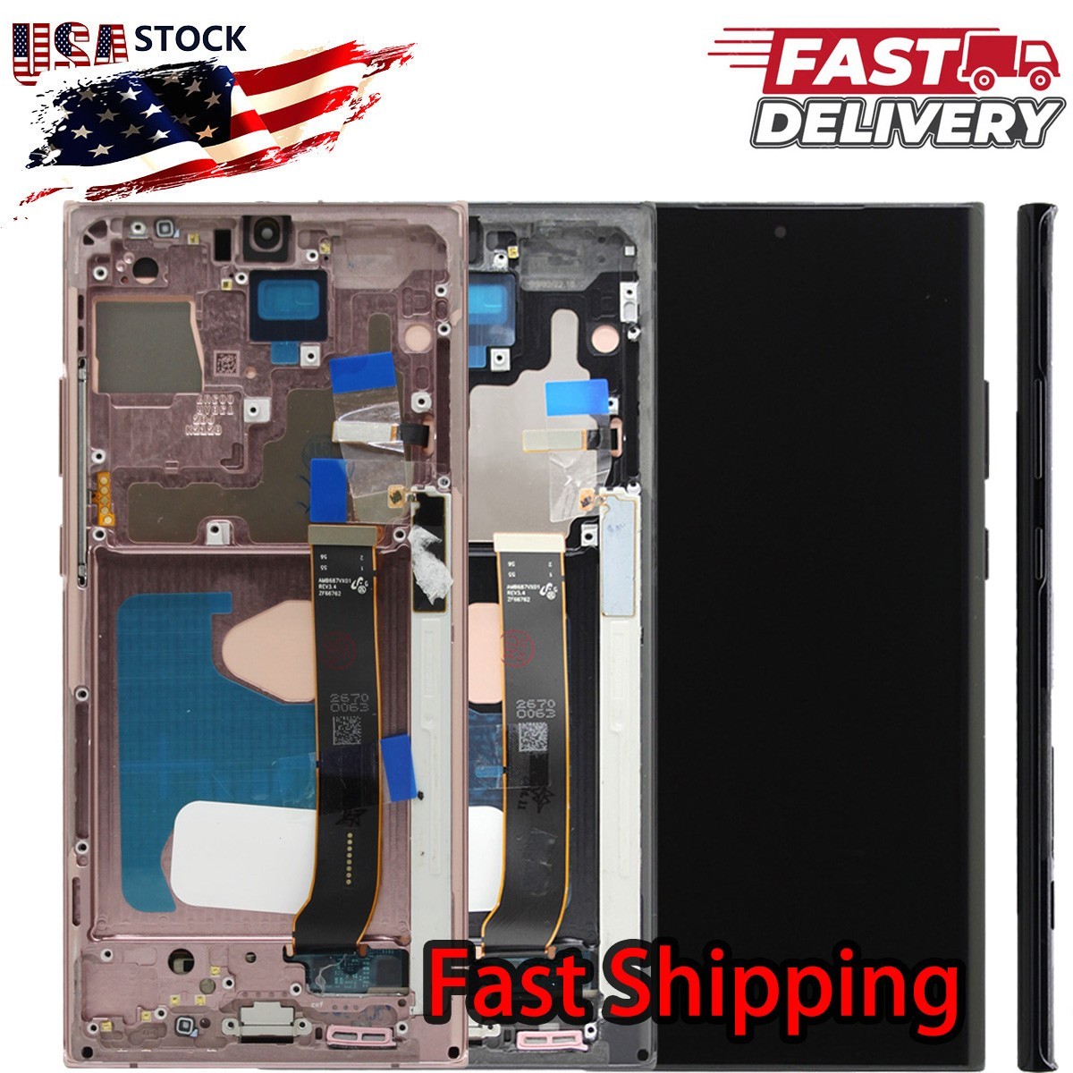 OLED LCD Touch Screen Frame with Fingerprint for Samsung Galaxy Note 20 Ultra 5G