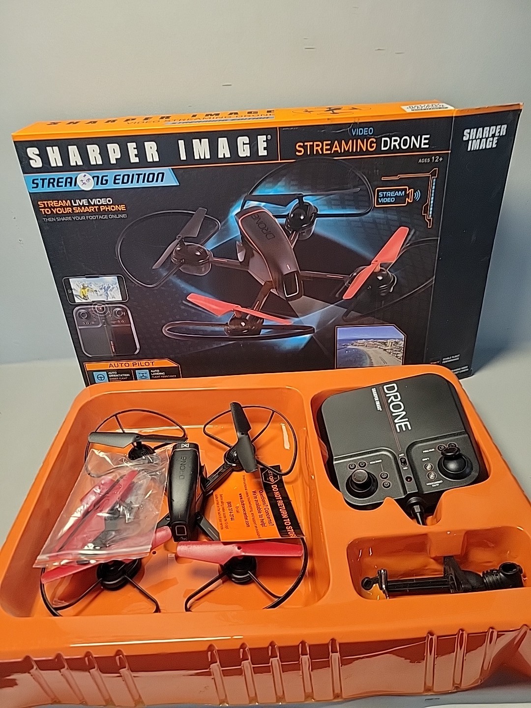 Sharper Image  Mach X Video Drone with Streaming Camera 250 Ft. Flight Radius