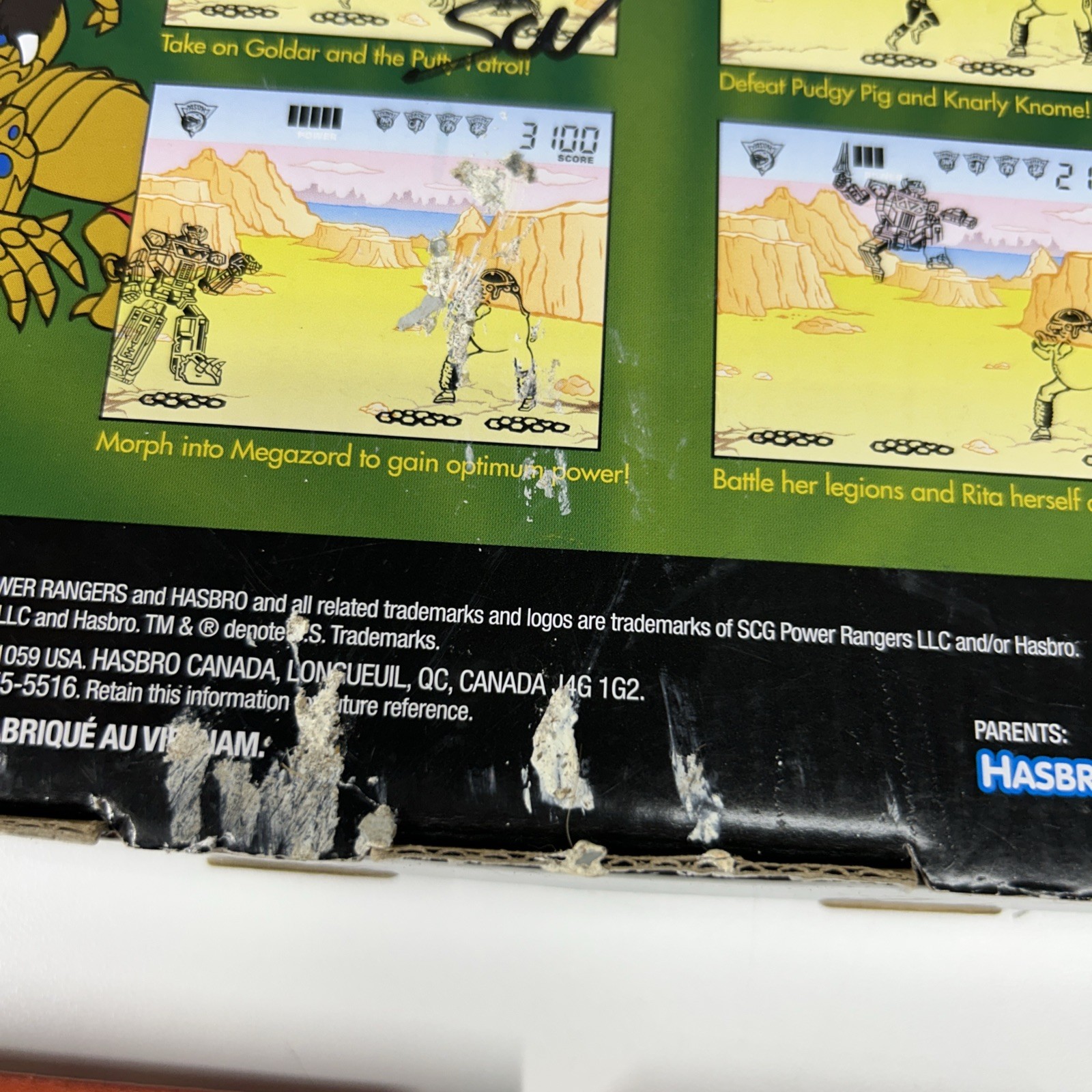 Tiger Electronics Mighty Morphin Power Rangers LCD Handheld Video Game Hasbro