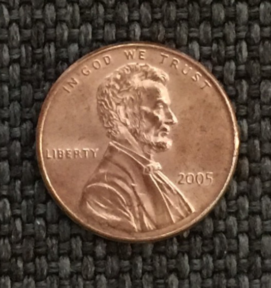 2005 P Lincoln penny, very nice, actual coin in picture, free shipping.