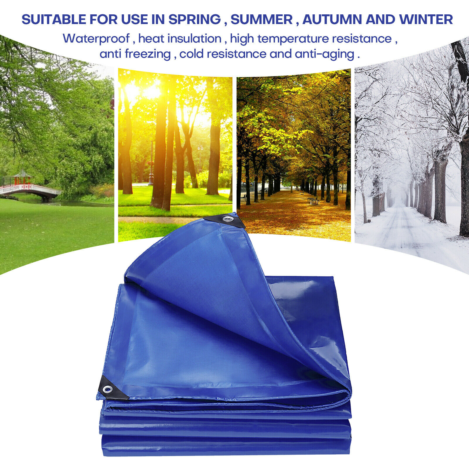Super Heavy Duty PVC Tarp 20 Mil - Waterproof Canopy Cover Tarpaulin Sun Shade