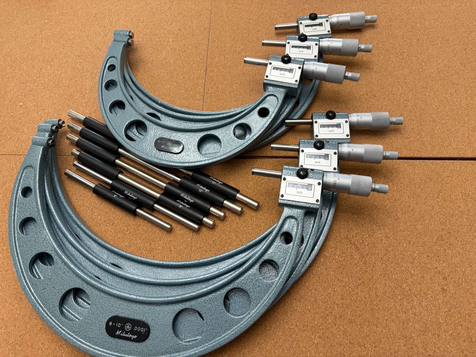 Mitutoyo Mechanical O.D. Micrometer Set 6”-12” Excellent Condition!!!!