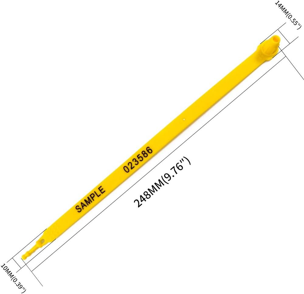 100 Numbered Plastic Security Tamper Proof Trailer Seals - 100, Green