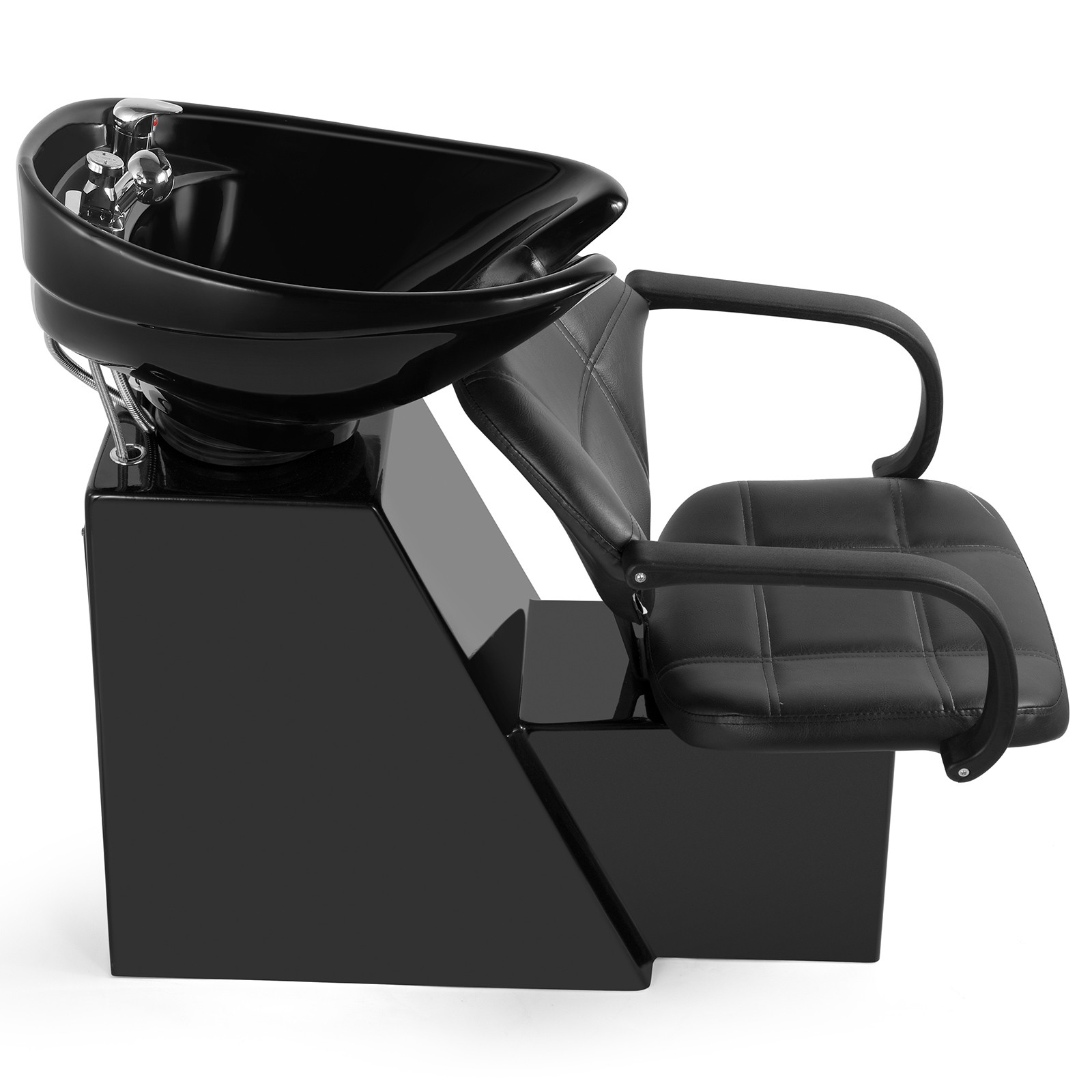 Pro Barber Backwash Unit Ceramic Shampoo Bowl Washing Sink Beauty Salon Station