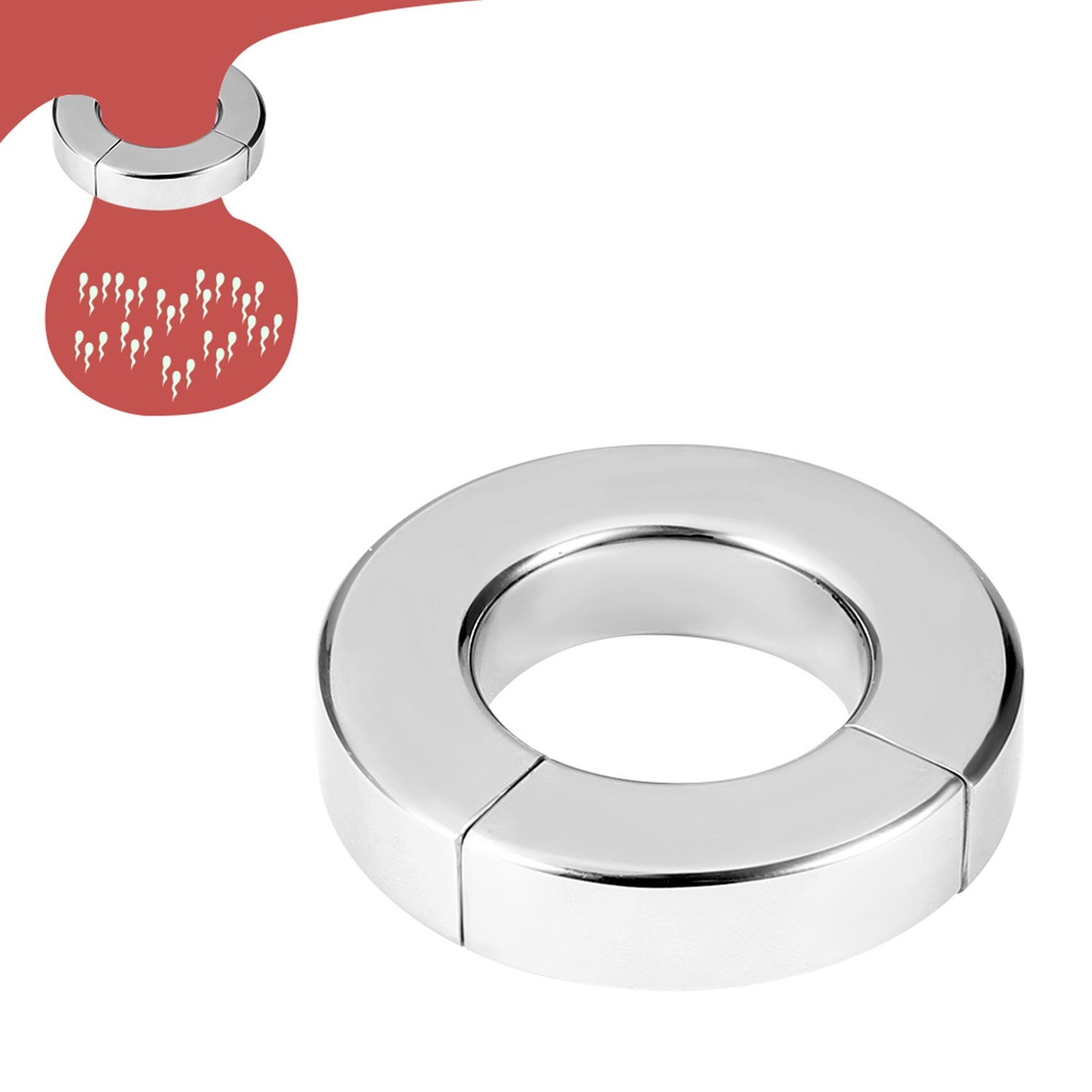 1PC Ball Stretcher Weight 304 Stainless Steel Magnetic Testis Stretching Ball