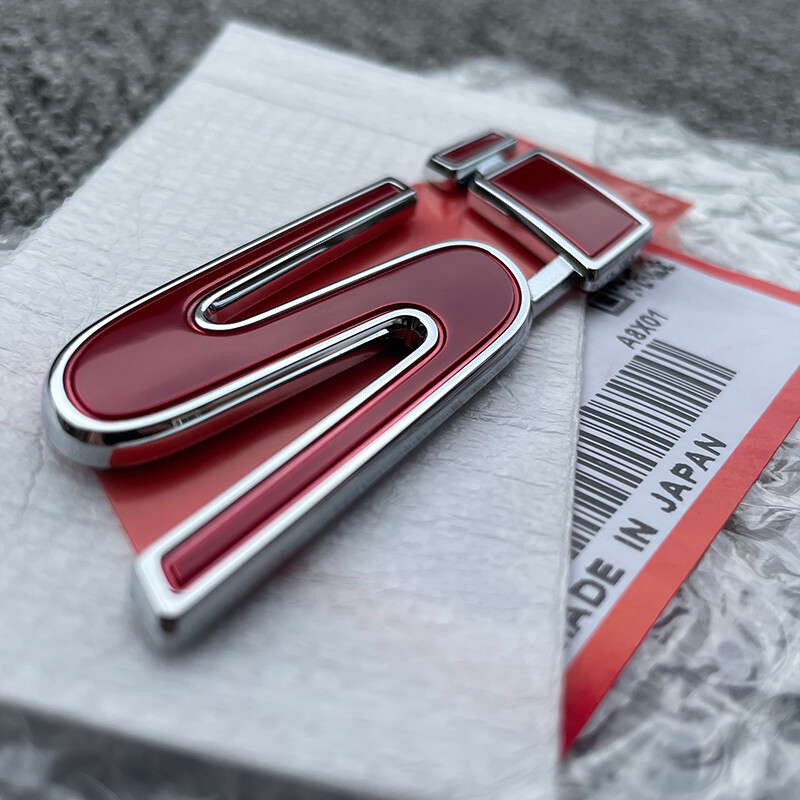 GENUINE OEM Red Si Emblem For honda civic 2Dr 4Dr Trunk Rear Badge Sticker Decal