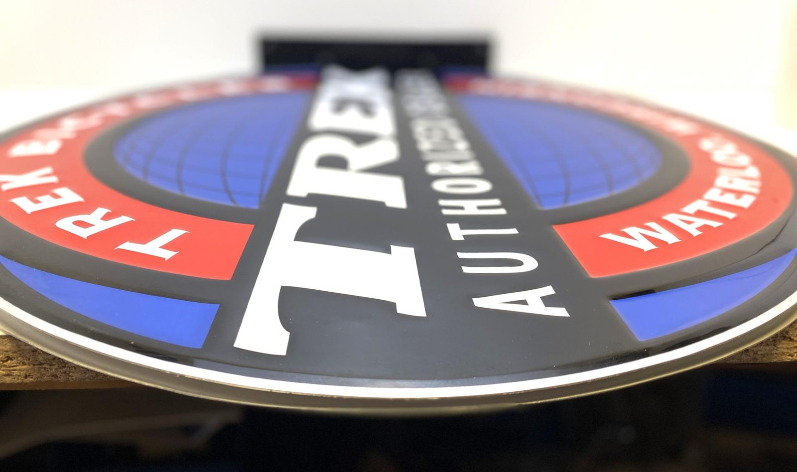 Big TREK bicycle AUTHORIZED Dealer SIGN Waterloo, WI 26"x22" DOUBLE Sided