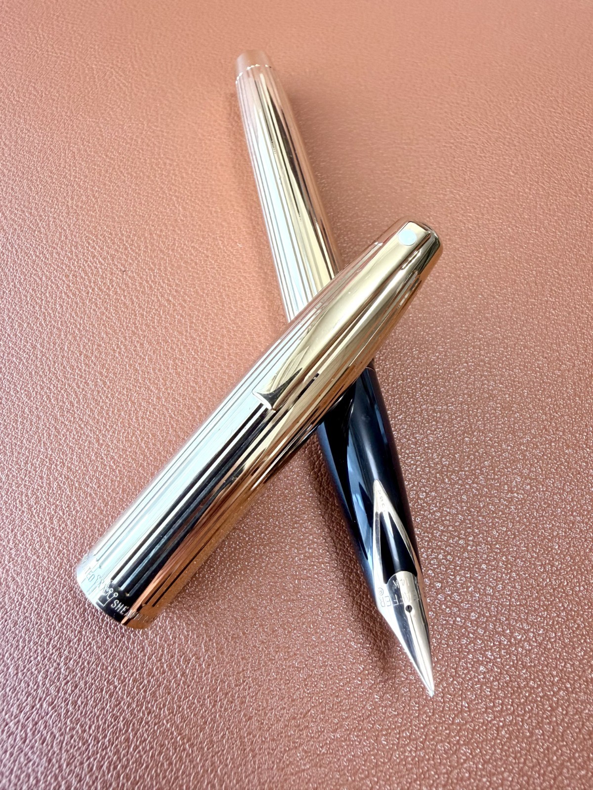 Sheaffer Imperial 440 Gold Electroplated Fountain Pen 14K Inlaid Nib Vintage