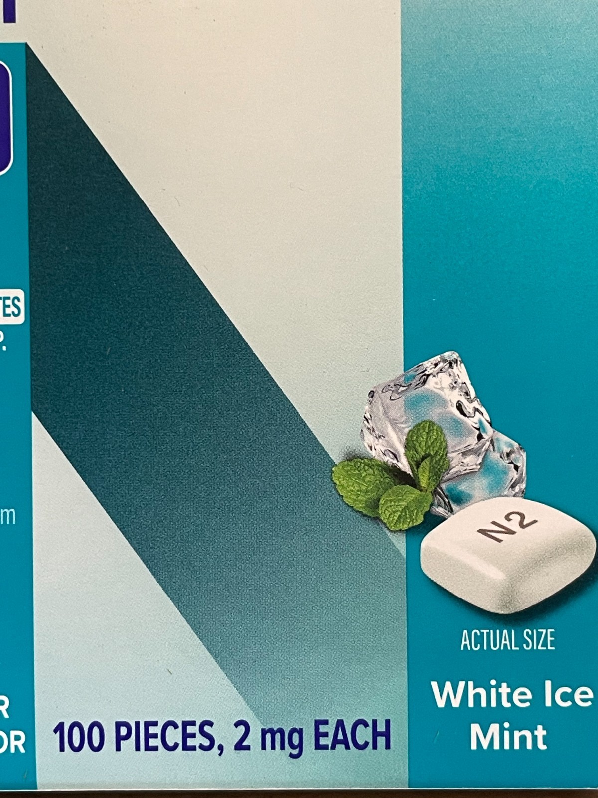 Nicorette White Ice Mint Nicotine Gum 2mg - 200 Count Exp 01/2028