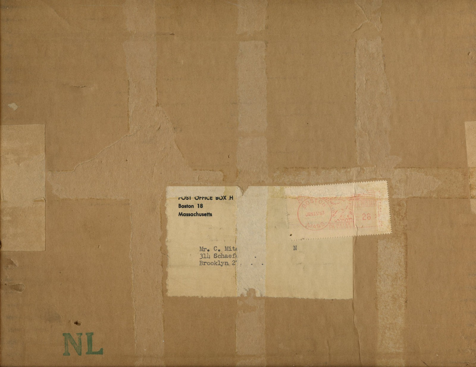 1962 Salada Baseball Coin National League Shield Shipping Box