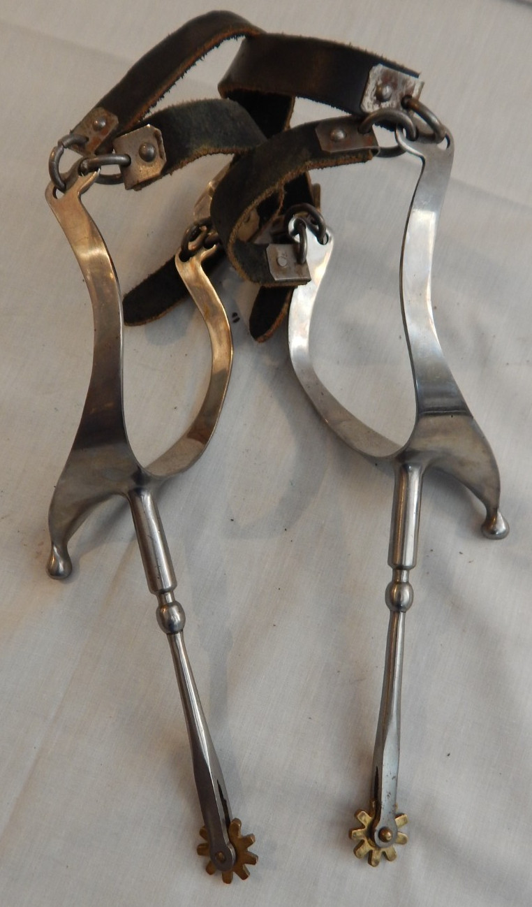 Vintage 6" Shank Western Cowboy Spurs - 37