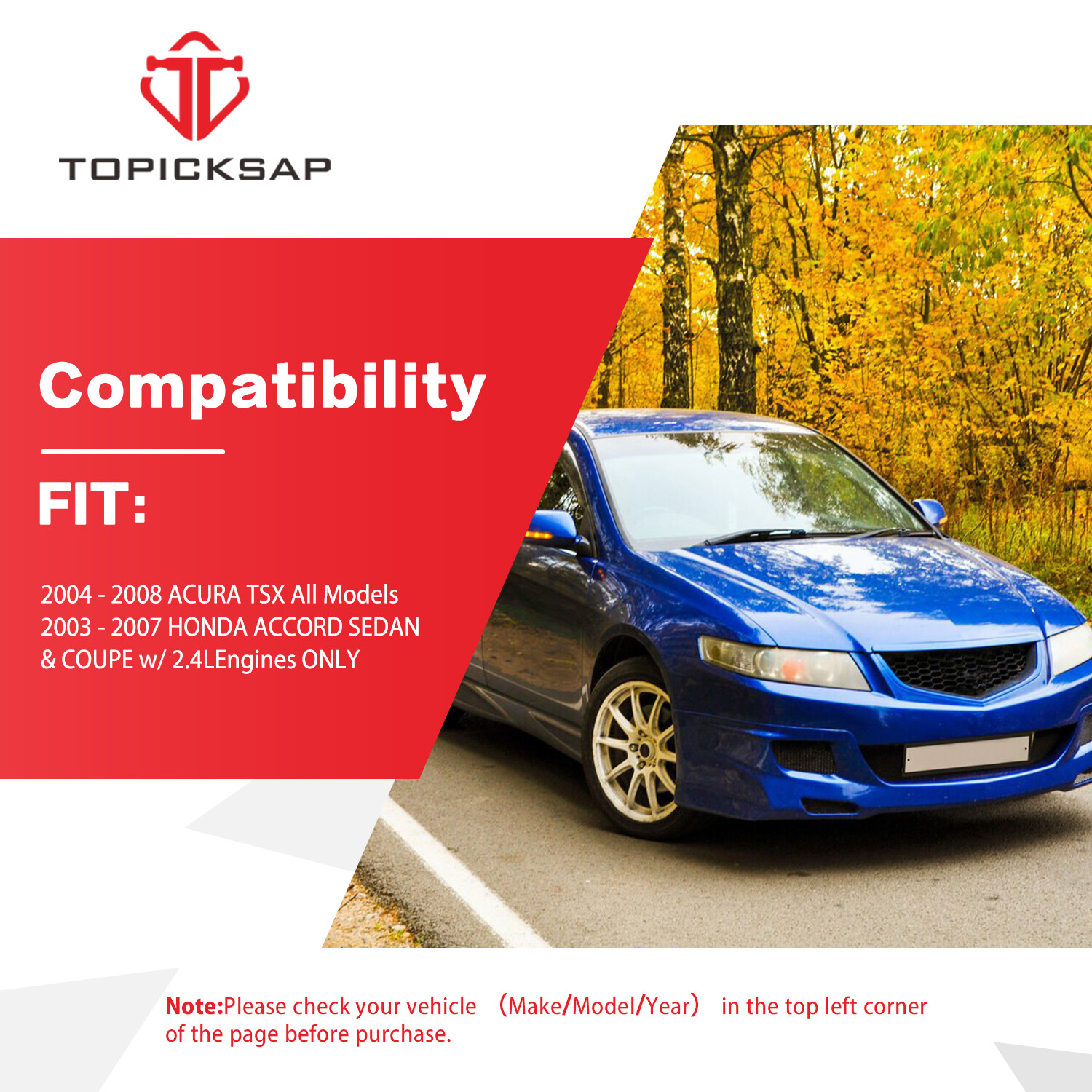 New 14pc Complete Suspension Kit for Honda Accord 2003 - 2007 Acura TSX - 2.4L