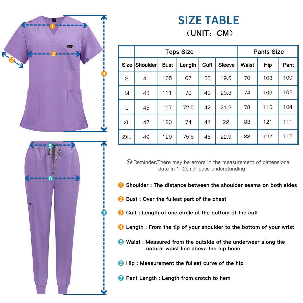 Unisex Stretch Nurse Uniform Medical Scrub Sets Women Men V-Neck Top Jogger Pant