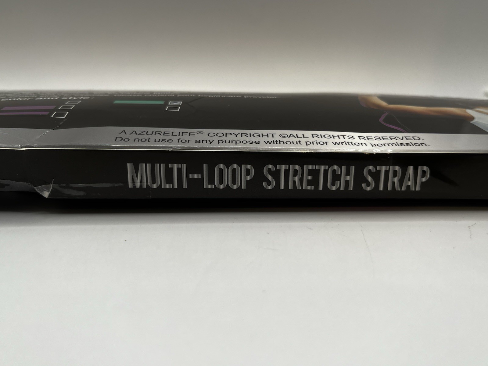 AZURELIFE Stretch Strap with 11 Loops, Elastic Stretching Strap Band Green