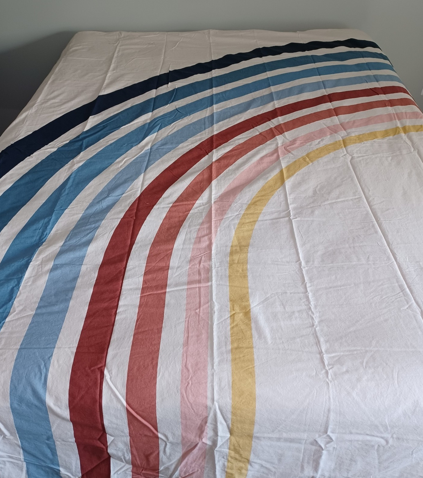 Pottery Barn Roxy Rainbow Organic Cotton Twin Duvet Cover w/ Flaws