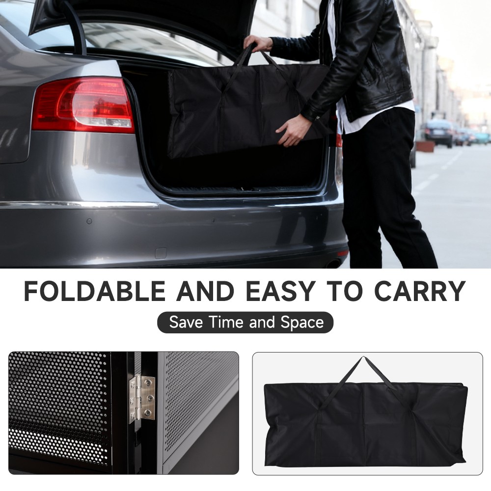 Portable DJ Facade Table Station 45"x42"Event Booth Facade Metal Foldable Frame