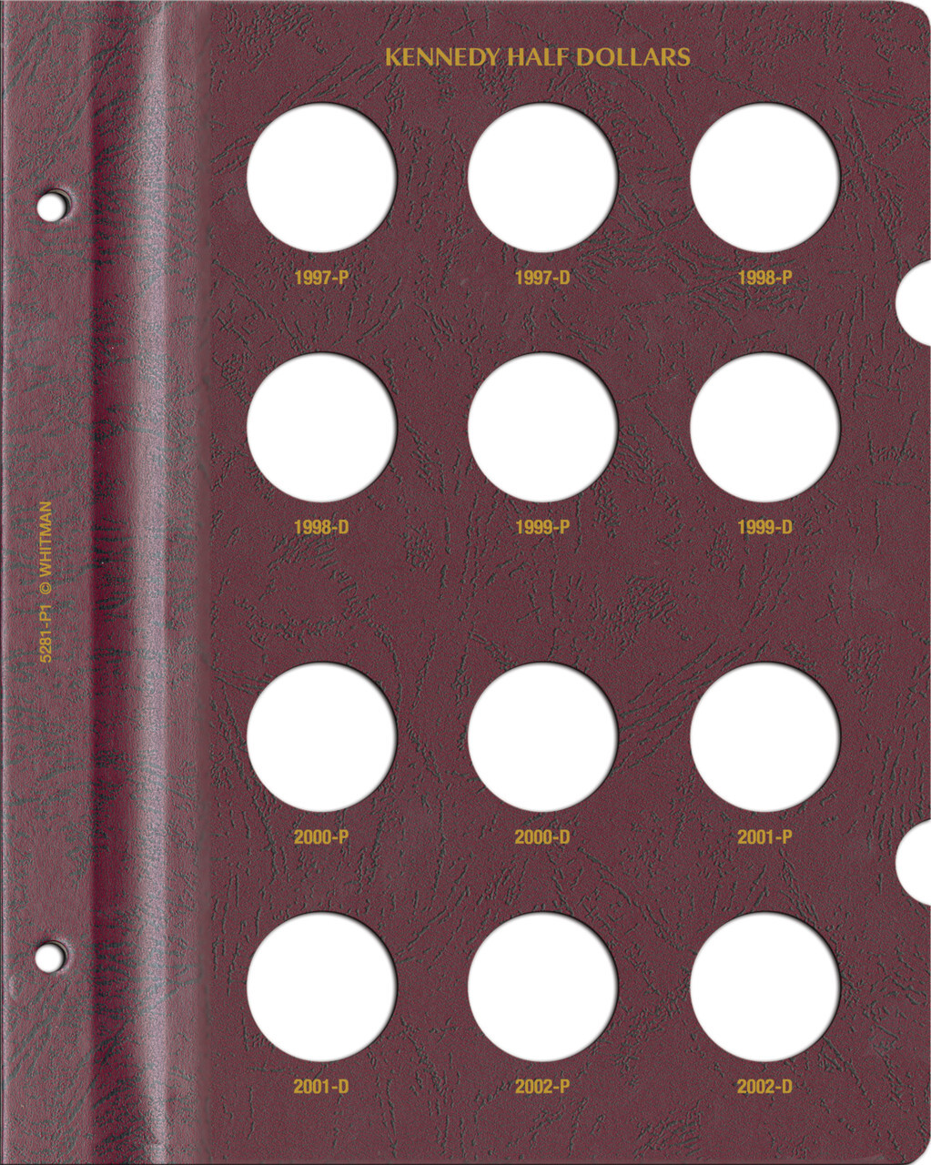 Whitman Prestige™ Album-Kennedy Half Dollars: 1997-2026 Date & Mintmark Set(Bur)