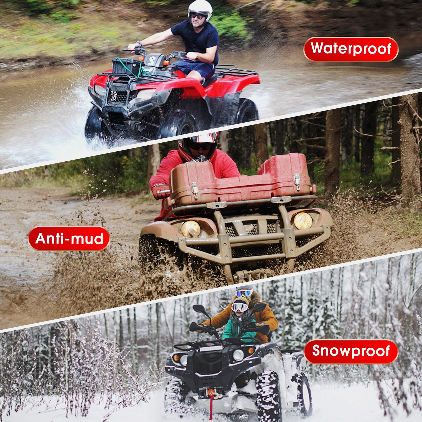 Heavy Duty 38" ATV Cargo Basket Steel Front Rear Rack Black Coated