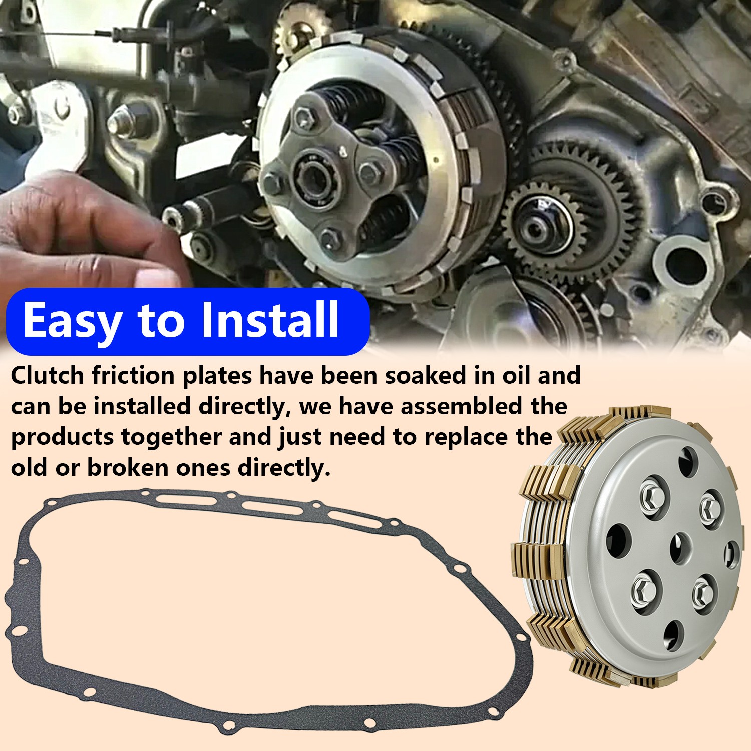 Heavy Duty Clutch Kit W/Springs Gasket for Suzuki Boulevard/Intruder Volusia 800